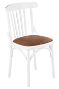 Венский мягкий белый стул (велюр) арт. 832701