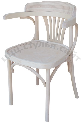 Венский стул 7000 с подлокотниками (без лака), светлый фото 2