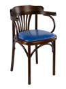 Венский стул с дугами мягкий (к/з синий) арт.721418