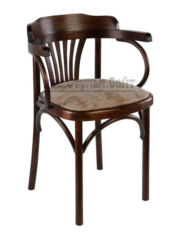 Венский стул с дугами мягкий (экозамша беж) арт.721413