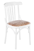 Венский мягкий белый стул (экозамша беж) арт. 832713
