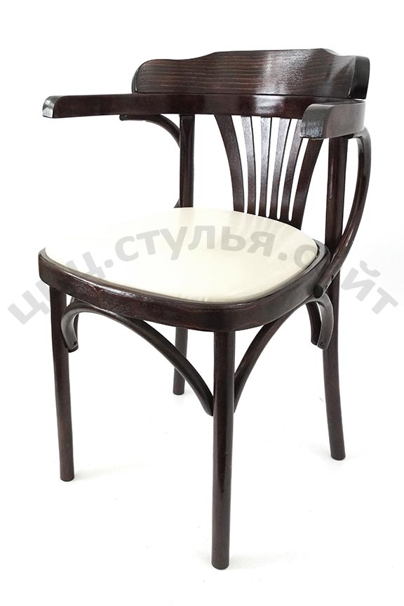  Кресло венское венге мягкое (кожзам крем) арт. 702505