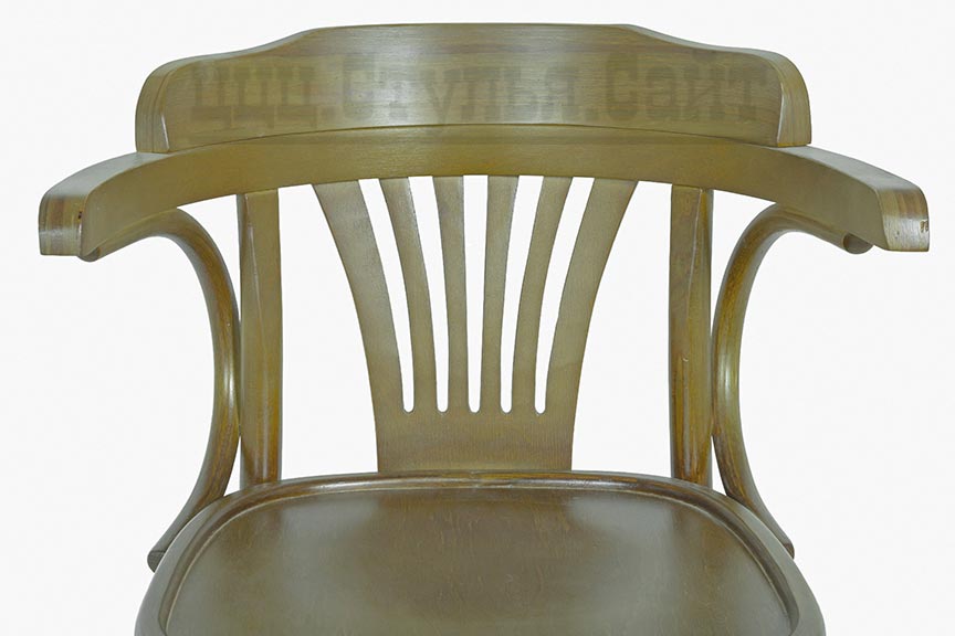 Венский стул с подлокотниками оливковый арт 7034