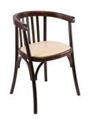 Кресло венге усиленное(кожзам крем) арт.202505