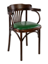 Венский стул с дугами мягкий (к/з зелёный) арт.721419