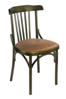 Венский стул оливковый мягкий "экозамша-орех" арт.  833416