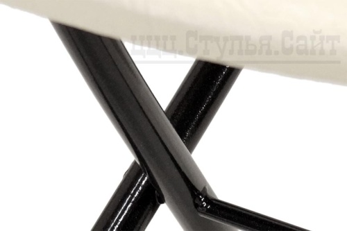 Складной стул мягкий металлический (коричнево-кремовый) 423454 фото 4