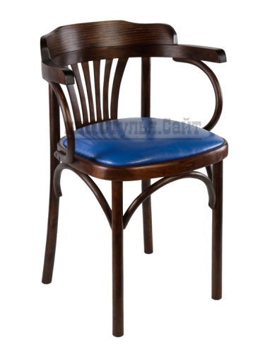 Венский стул с дугами мягкий (к/з синий) арт.721418 фото 2