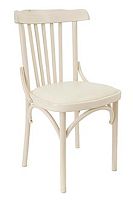 Венский мягкий выбеленный стул (кожзам кремовый) арт. 832605