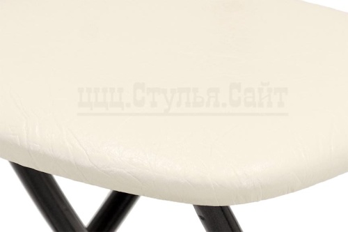 Складной стул мягкий металлический (коричнево-кремовый) 423454 фото 3