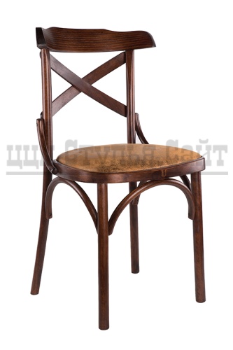 Венский стул с крестом (экозамша-орех) арт. 841416 фото 2