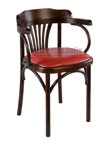 Венский стул с дугами мягкий (к/з красный) арт.721417 фото 2