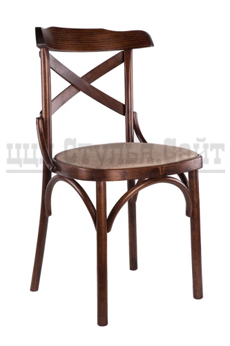 Венский стул с крестом (рогожка-орех) арт. 841409 фото 2