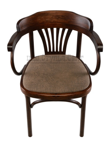 Венский стул с дугами мягкий (экозамша орех) арт.721403 фото 3