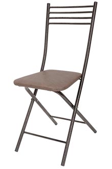 Раскладной стул с твердой спинкой  (кожзам шоколад) 422455