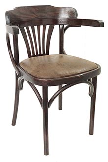 Кресло венское венге мягкое экозамша коричневая 702503