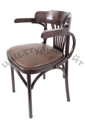 Кресло венское венге мягкое экозамша коричневая 702503 фото 4