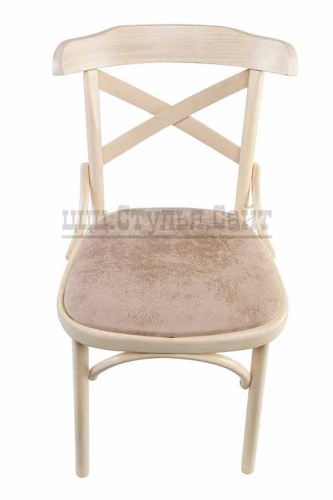 Венский мягкий выбеленный стул с крестом (орех) 842616 фото 3