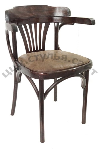 Кресло венское венге мягкое экозамша коричневая 702503 фото 2
