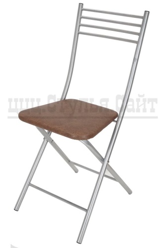 Раскладной стул с твердой спинкой  (кожзам шоколад) 422555 фото 2