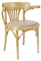 Венское кресло с мягким сиденьем кожзам латте 701115