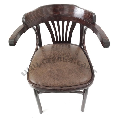 Кресло венское венге мягкое экозамша коричневая 702503 фото 3